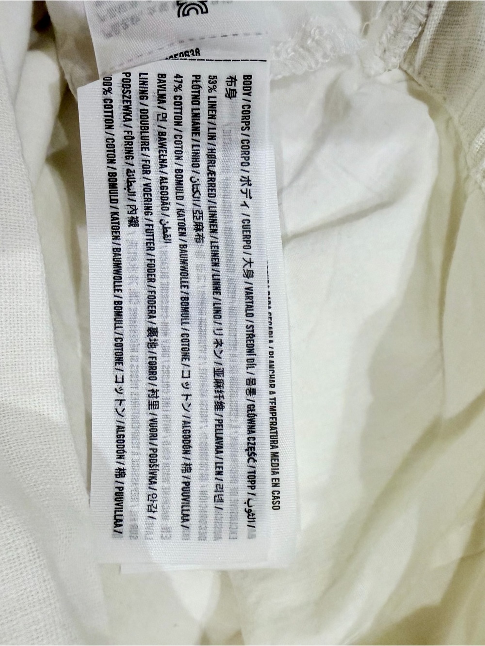 Abercrombie and Fitch Linen Blend Mini Skort in White/Cream - Picture 8 of 8